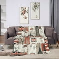 thumbnail image 6 of DouZhe Ultra-Soft Micro Fleece Lightweight Flannel Bed Blanket, Retro British London Postcard Print Cozy Warm Throw Blankets, 80"x60", 6 of 7