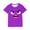 Purple, variant on Boys Lovely Expression Print Short Sleeve T-Shirt Solid Color, Loose Comfortable Graphic Tee for Summer, for 3-10 Years