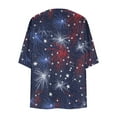 thumbnail image 5 of UVEASISHA American Flag Cardigan Women 4th of July Plus Size Cardigans 3/4 Sleeve Casual Open Front Kimono Jacket Summer Flowy Beach Coverups Multicolor XXL, 5 of 6