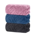 thumbnail image 1 of 3 Packs Toallas de Baño de Microfibra Ultra Suaves Juego de Toallas de Secado Rápido Absorbentes para Baño,Playa,Piscina,Gimnasio,SPA(Negro+Morado+Azul Oscuro), 1 of 7