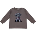 thumbnail image 3 of Inktastic Black Doodle Puppy Boys or Girls Long Sleeve Toddler T-Shirt, 3 of 5