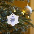 thumbnail image 7 of 3drose, Dont Keep Calm, Seattle, Blue and Black Letters on White Background, 3 inch Snowflake Porcelain Ornament, 7 of 7