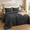 Dark Gray, variant on Sleep Zone Seersucker Comforter Set, 3 Piece Soft Washed Brushed Bedding Set, White Full