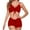 Red, variant on Frostluinai Swimsuit Women Bathing Suit For Women Plus Size Swimsuit For Women Women Fashion Bikini With Chest Pad Without Steel Support Strap Split Swimsuit Beach Two Piece Set