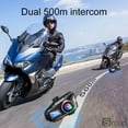 thumbnail image 5 of Motorcycle Helmet Bluetooth Headset 2-Pack, Motorbike Intercom For 2 Riders With 500m Range, Bluetooth 5.3, 25H Talk Time, IP65 Waterproof, Noise Cancellation, 5 of 22