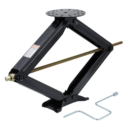 Camper Trailer RV Stabilizer Jacks Camper Trailer Stabilizer Leveling Scissor Jacks 5000Lb Heavy Duty 30 Car Scissor Lift Jack with Crank Handle & Drill Sockets for Travel Trailer Camper