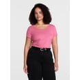 thumbnail image 2 of Scenario Women's Scoop Neck Tee with Cap Sleeves, Sizes XS-XXXL, 2 of 6