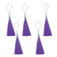 thumbnail image 1 of 5 Piezas Borlas Con Cuenta Colgante Accesorios Para Fabricación De Bisutería 18cm Púrpura, 1 of 3