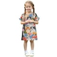 thumbnail image 4 of Ugoldhm Casual Girls Graphic Print Summer Dress - Short Sleeve Crew Neck Midi Dresses, Size 3-12, 4 of 9