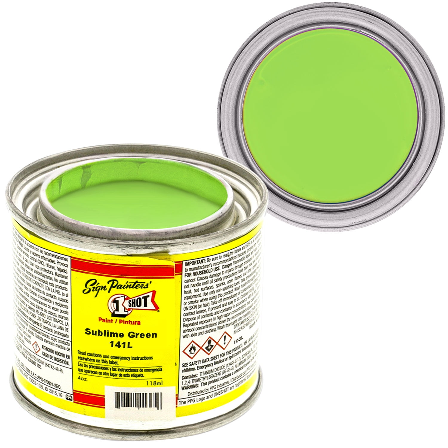 1/4 Pint 1 Shot SUBLIME GREEN Paint Lettering Enamel Pinstriping One