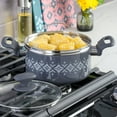 thumbnail image 2 of Spice by Tia Mowry - Healthy Nonstick Ceramic 3QT Charcoal Aluminum Dutch Oven with Steamer, 2 of 9