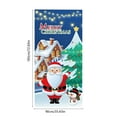 thumbnail image 3 of Cortina de puerta navideña con bandera para exteriores, decoración de fondo de Papá Noel y cachorro, tela de poliéster para colgar., 3 of 6
