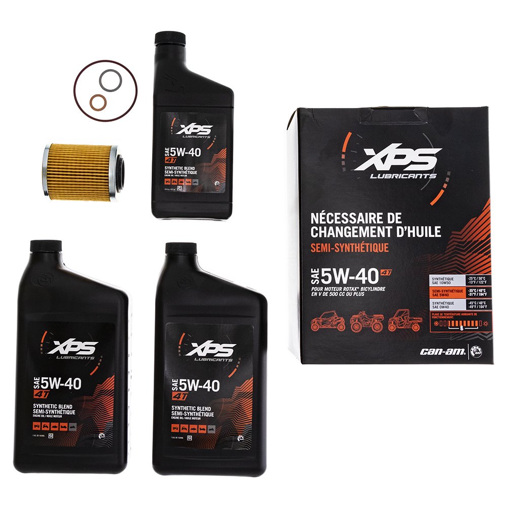 BRP 779258 CanAm 5W40 XPS Synthetic Blend Oil Change Kit OEM SkiDoo