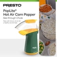 thumbnail image 2 of Presto PopLite Hot Air Corn Popper, All Natural Quick Popcorn Maker, 18 Cups, Green/Gold, 2 of 10
