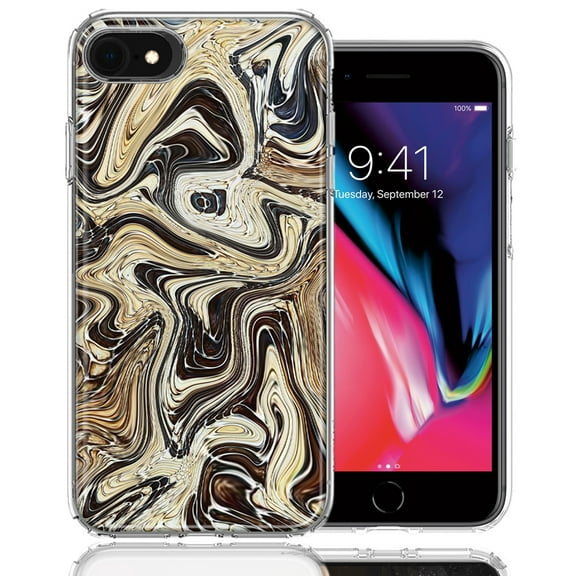 MUNDAZE For Apple iPhone 7/8/SE Snake Abstract Design Double Layer Phone Case Cover