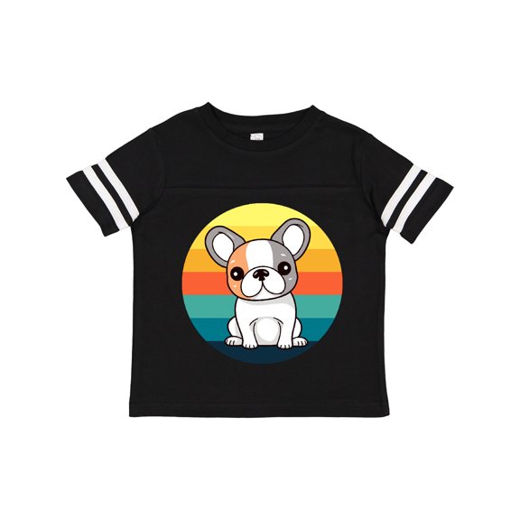 Inktastic French Bulldog Puppy Retro Sunset Girls Toddler T-Shirt