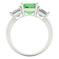 thumbnail image 4 of Three-Stone Engagement Ring for Women - 4ct Simulated Green Diamond in 14K White Gold Promise Ring, 4 of 6