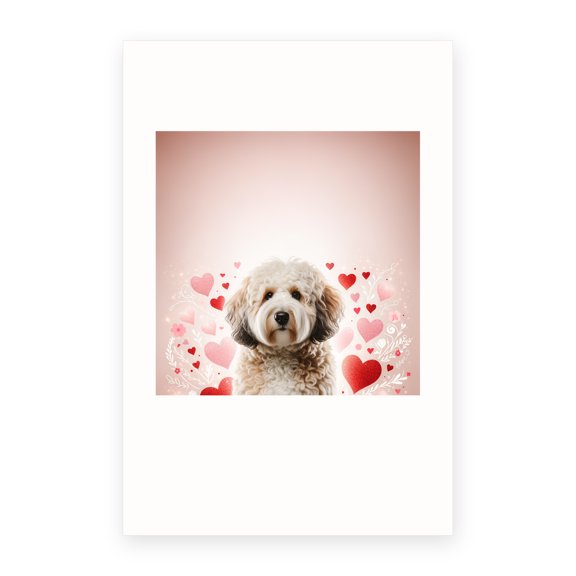 DistinctInk Greeting Card / Note Card - Valentine's Day Lagotti Romagnoli - PACK of 10