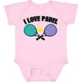 thumbnail image 3 of Inktastic I Love Padel Sports Quote Girls Baby Bodysuit, 3 of 5