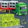 thumbnail image 3 of Large Transport Truck Model, Detachable Cargo Container, Children's Toy, Alloy Semi Truck, Vegetable Fruit And Beverage Transport Vehicle Trailer Toys for Boys, 3 of 5