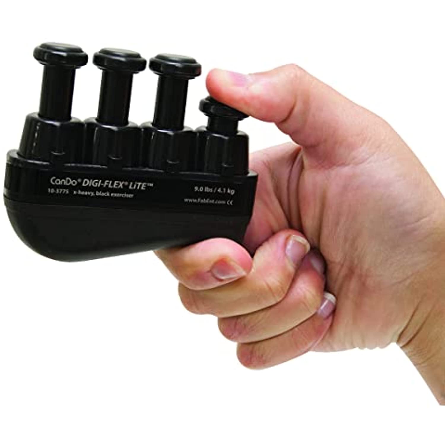 CanDo Digi-Flex Lite Black, X-Heavy, Set of 10, Hand Strengtheners