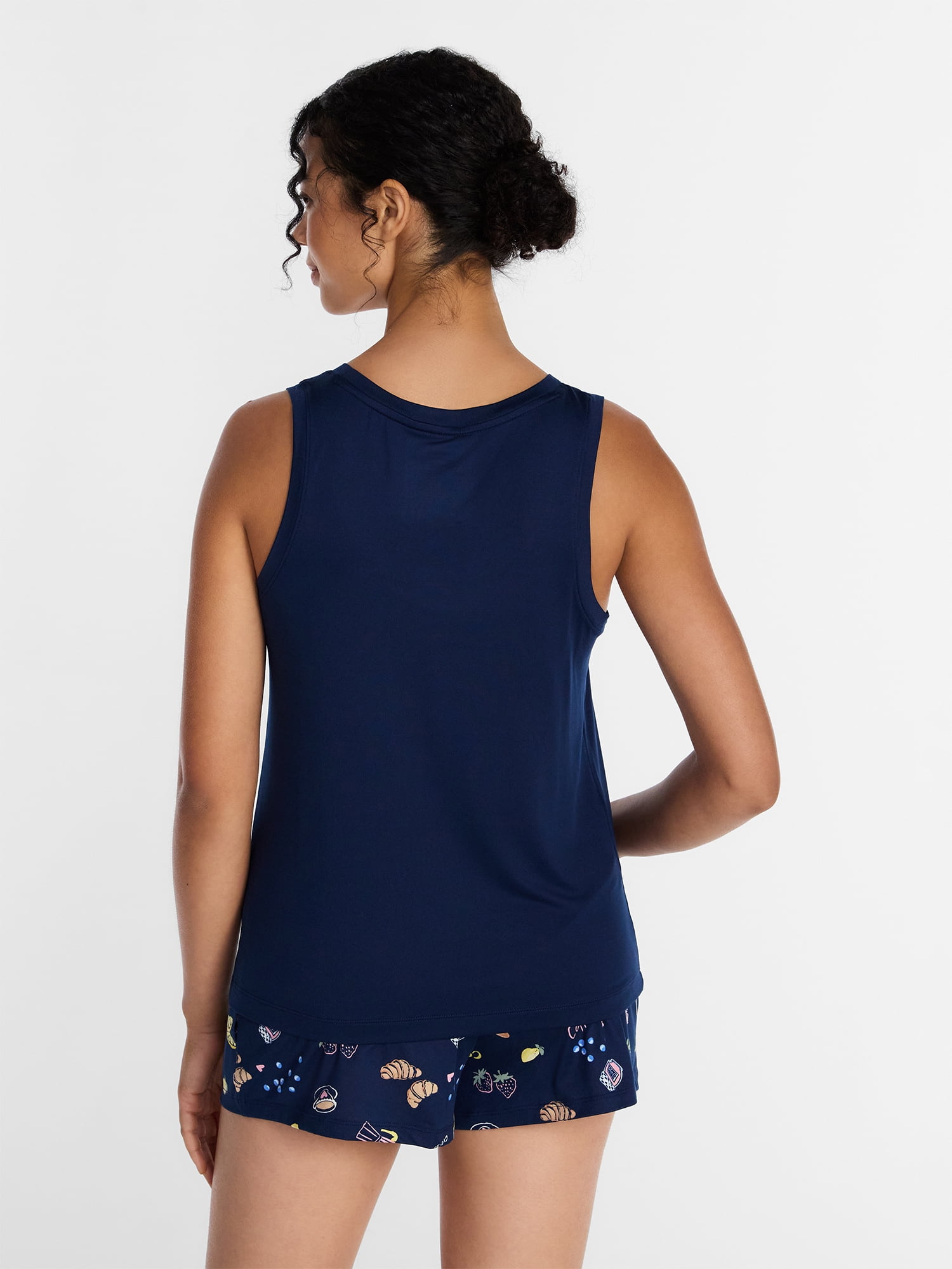 Joyspun Women's Tank Top and Shorts Pajama Set, 2-Piece, Sizes XS-3X