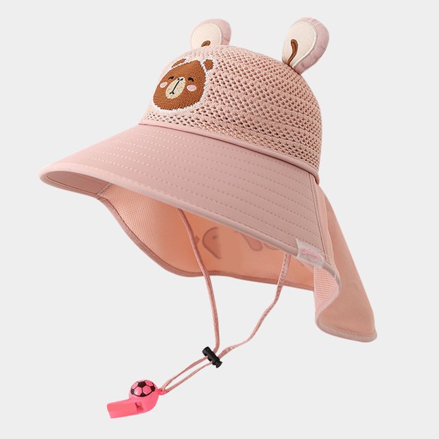 Kids Sunhat Adjustable Neck Flap with Wide Brim Summer Upf 50+ Protection Boys Girls Beach Sunhat Baby Sun Hats One Size