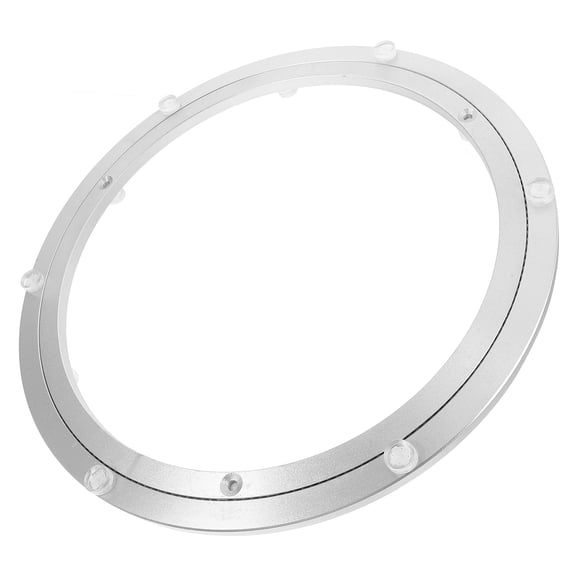 GETAJGHSD Aluminum Alloy Turntable Base for Dining Table Smooth Rotation Silver
