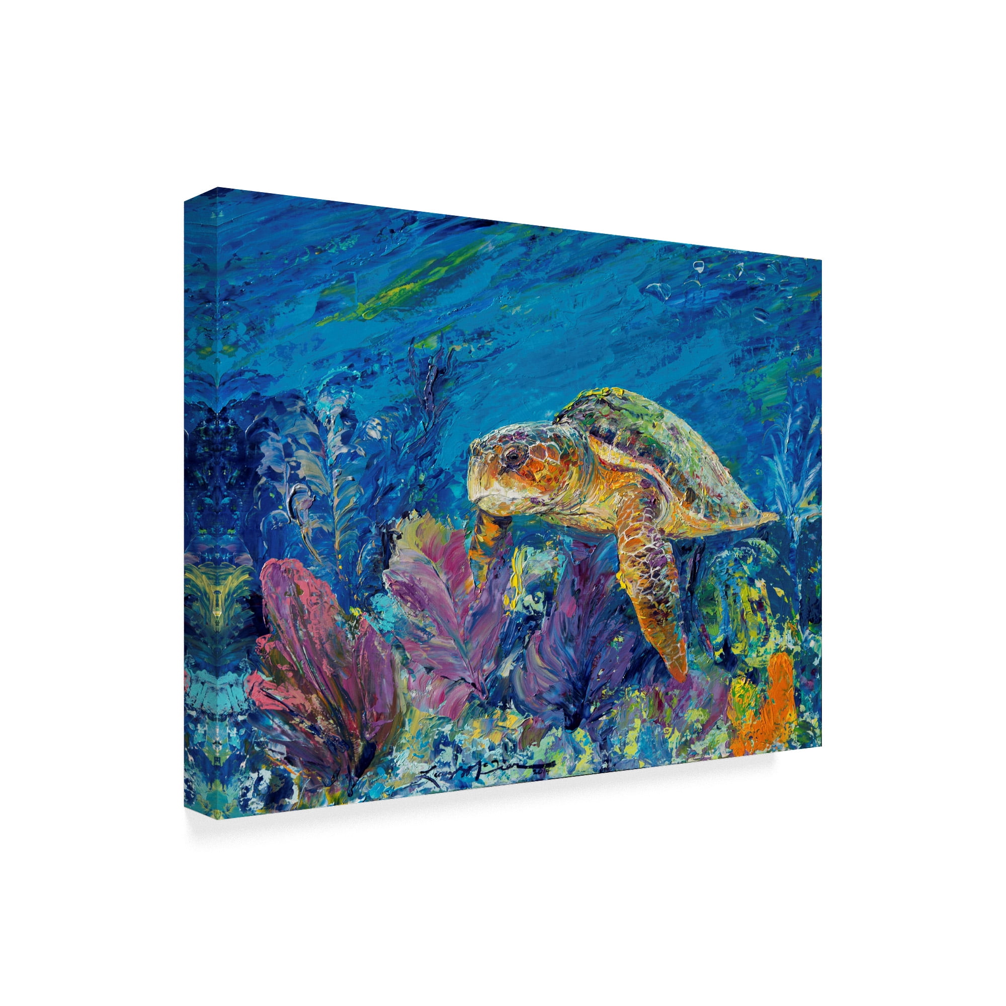 Trademark Fine Art 'Loggerhead Turtle' Canvas Art by Lucy P. Mctier