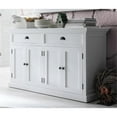 thumbnail image 2 of Beaumont Lane Solid Mahogany Wood Sideboard Dining Buffet with Storage in Pure White, 2 of 8