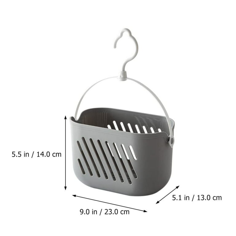 Black Hanging Shower Caddy Organizer Plastic Basket