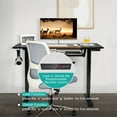 thumbnail image 5 of Costway 48'' Electric Sit to Stand Desk Adjustable Workstation w/ Keyboard Tray Brown, 5 of 10