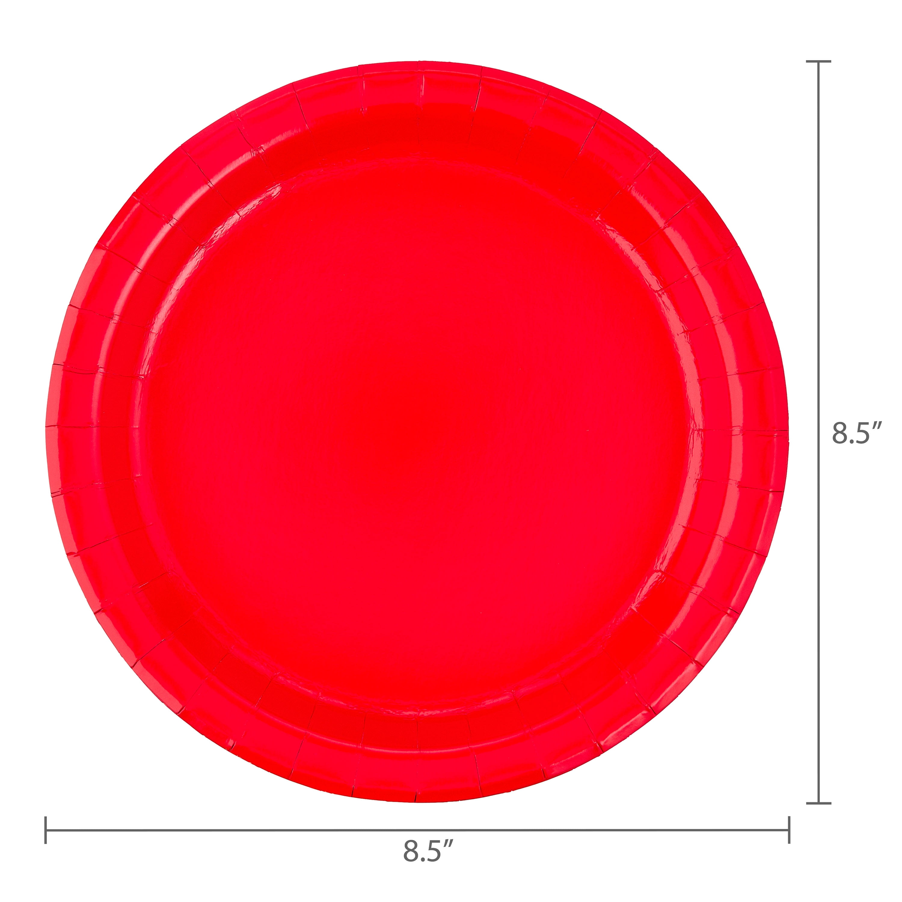 (6 pack) Disposable Paper Plates, 9", Red, 20 Count, by Way To Celebrate