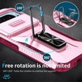 thumbnail image 6 of For Google Pixel 11 / 11 Pro Slim Fit Shockproof Hybrid with Slide Camera Cover & Rotated Ring Kickstand, [Military-Grade] Phone Case,Pink,For Pixel 11 / 11 Pro, 6 of 8