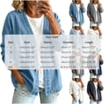 thumbnail image 3 of Sheghy Cardigan for Women with Pockets Vintage V Neck Denim Button Long Sleeve Pocket Casual Cardigan Light Blue M, 3 of 8
