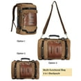 thumbnail image 4 of KAUKKO Mochila de viaje para hombres al aire libre, mochila de lona para acampar y caminar KAUKKO FH09-Khaki, 4 of 5