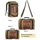 thumbnail image 4 of KAUKKO Mochila de viaje para hombres al aire libre, mochila de lona para acampar y caminar KAUKKO FH09-Khaki, 4 of 5