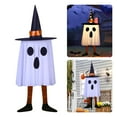 thumbnail image 2 of Halloween Decorations Outdoor,Hanging Ghost Halloween Decor with String Lights Battery Operated, Ghost Decor with with Hat for Home Yard Porch, 2 of 9