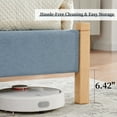 thumbnail image 6 of King Size Platform Bed Frame with Linen Upholstered Headboard, Strong Metal & Wooden Slats Support, Heavy Duty Feet, No Box Spring Needed/Noise-Free/Easy Assembly, Eco Friendly Packaging, Light Blue, 6 of 6