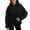 Black, variant on Women's Oversized Pullover Hoodie Soft Velvet Lightweight Casual Comfort Winter Fall Loose Fit Sweatshirt