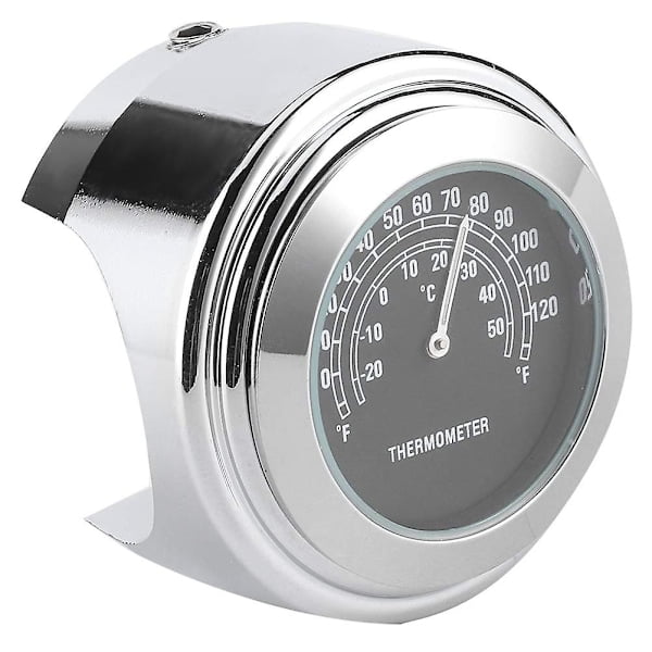 Motorcycle Temperature Gauge, Handlebar Thermometer Waterproof For Motorcycle (Black)