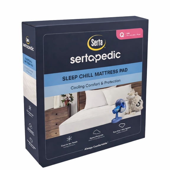 Sertapedic Sleep Chill Cooling Mattress Pad, Queen