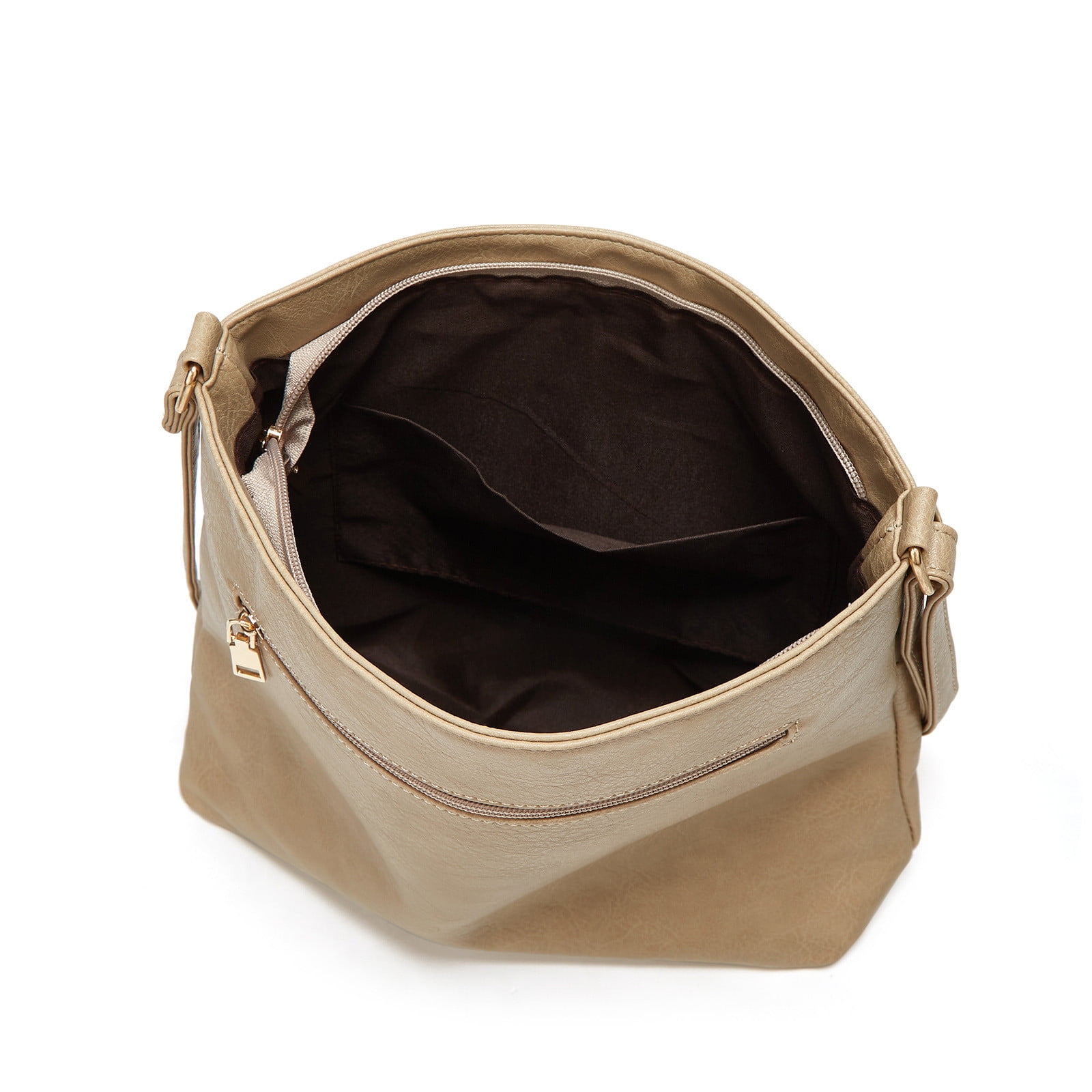 Mepaouo Vegan Leather Crossbody Bags for Women Shoulder Handbag Purse with Zipper Pockets(Khaki)