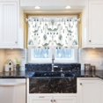 thumbnail image 5 of Yayeee Kitchen Curtains Tier Pair Light Filtering 27"x36" Rod Pocket Short Cafe Window Panel, Green Dinosaur Pattern, 5 of 7