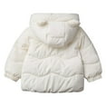 thumbnail image 3 of SGMVNU Toddler Winter Coats Puffer Jacket Padded Coat Baby Boys Girls Bear Hoods Down Jacket Lightweight Outerwear(Size 3-4 Years,White), 3 of 7
