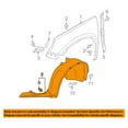 thumbnail image 3 of For 09-17 Tiguan Front Splash Shield Inner Fender Liner Panel Plastic Right Side, 3 of 5