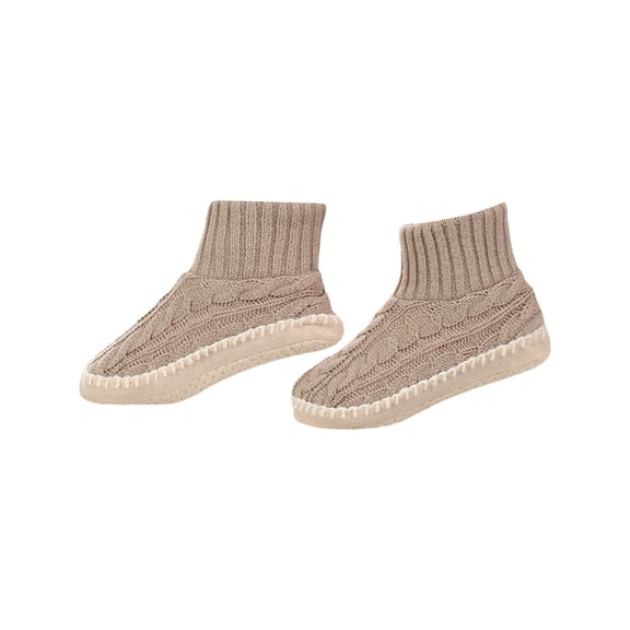 Brown Socks Women's Slipper Socks Warm Fuzzy House Winter Indoor Shoes Cozy Christmas