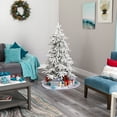 thumbnail image 2 of Nearly Natural 5' Flocked Fir Christmas Tree with 650  Micro LED and 386 Branches - Green, 2 of 10