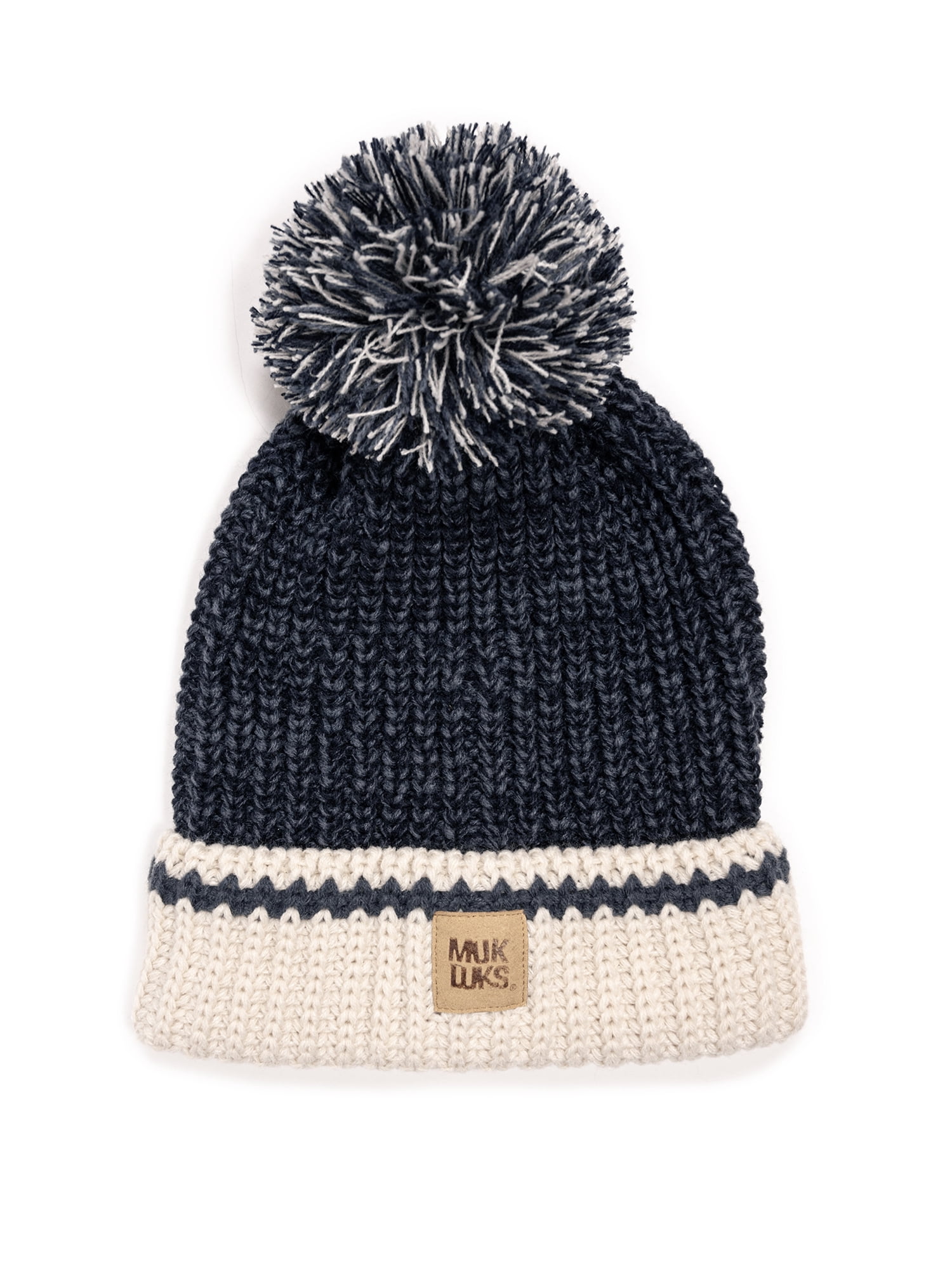MUK LUKS Women's Marled Stitch Beanie & Magic Gloves, 2 Piece Set