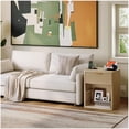 thumbnail image 2 of Ourlova Fluted Nightstand Set of 2 Bedside Table Builtin Charging Station Featuring 1 Drawer Open Storage Space Metal Handles Curved Edge Design Mid Century Modern Night Stand Bedroom Living Room, 2 of 8